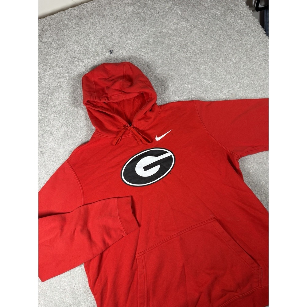 Nike Georgia Bulldogs Hoodie Mens XL Red NCAA Football Therma Fit Pullover **